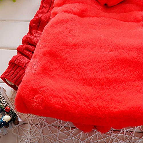 DORAMI Baby Girls Winter Autumn Cotton Warm Cotton Jacket Coat (US Size 3T, Tag Size 10, Red)