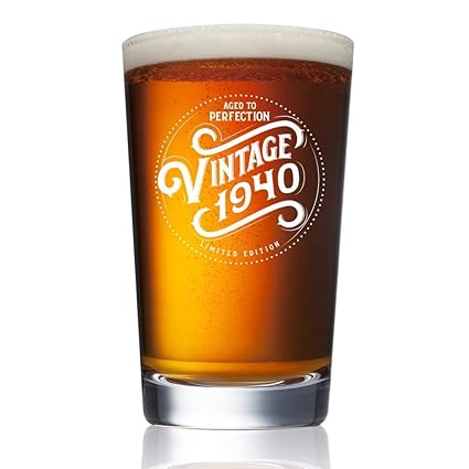 Buy 1940 80th Birthday Gifts For Men And Women Beer Glass 16 Oz