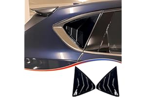 MUXEE Window Louver 2Pcs Side Vent Window Louvers for Mazda CX-5/CX5 2017-2025, ABS Print Sport Window Decorative Covers, Exterior Trim Accessories - Bright Black