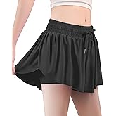 HASMES Girls Butterfly Shorts Teen Flowy Athletic Shorts for Running Dance Cheer 5-14Y