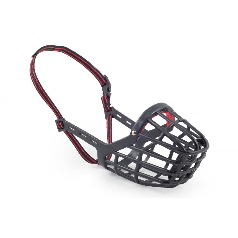 Ancol Muzzle Black/Red Size 6 25x9.5cm