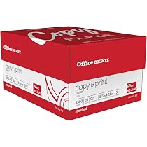 Amazon.com : Office Depot Copy Print Paper, 8 1/2in. x 11in., 20 ...