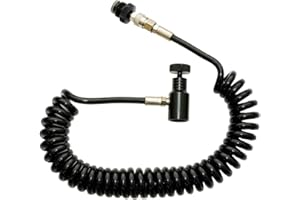 Valken Paintball Remote Coil – High-Flow Coiled Hose with Quick Disconnect for CO2 and HPA Systems