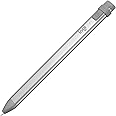 Logitech Crayon Digital Pencil for iPad Pro 12.9-Inch (5th, 6th Gen), 11-Inch (2nd, 3rd, 4th gen), iPad (7th, 8th, 9th and 10th Gen), iPad Air (3rd, 4th, 5th Gen), iOS 12.2 & Above - Grey