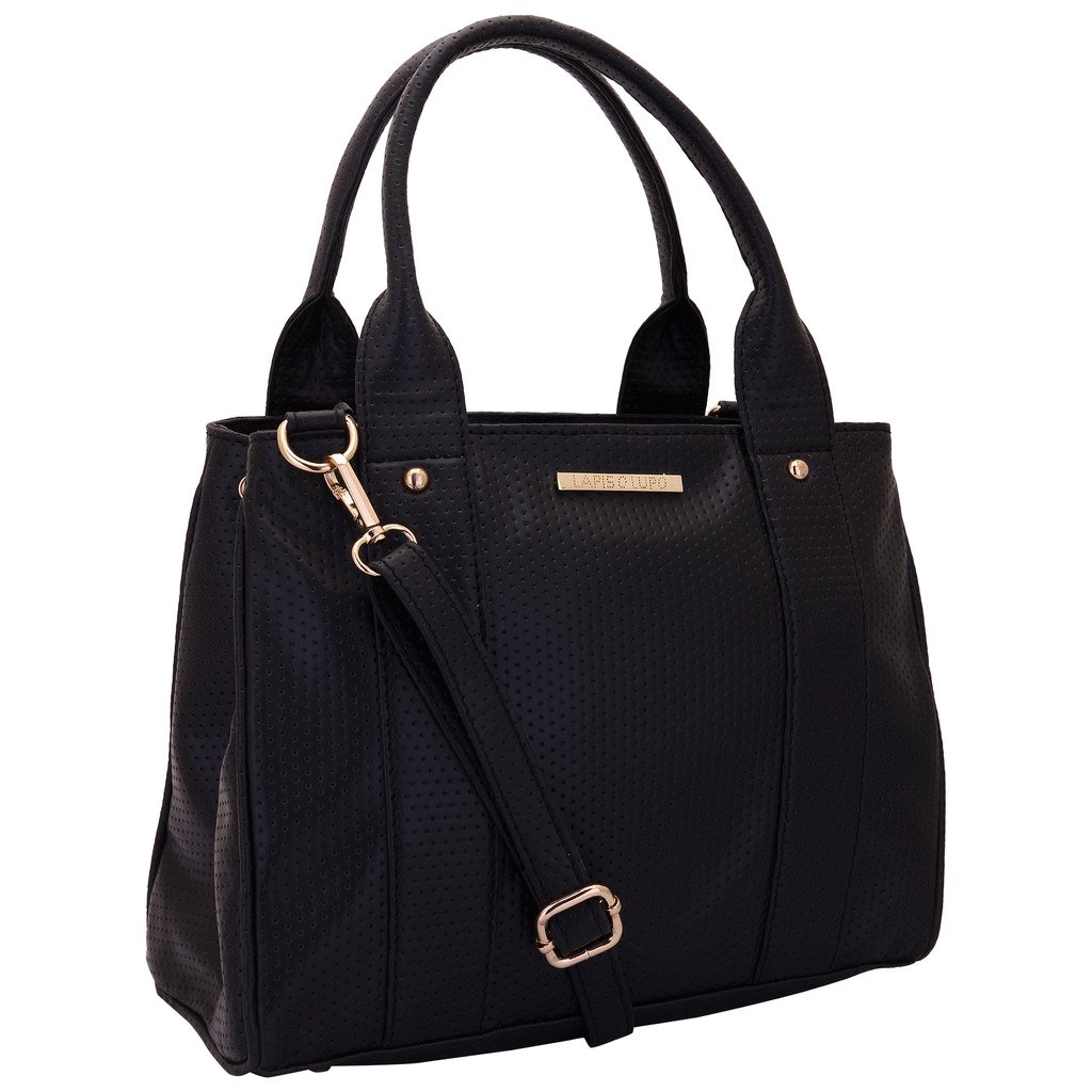 lapis o lupo women's handbag(black,llhb0012bk)