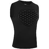 Runhit Youth Baseball Chest Protector Softball Lacrosse Football Padded Compression Shirt Heart Guard Sternum Protection