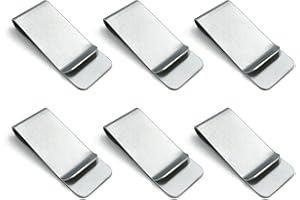 BIDEX 6PCS,Stainless Steel Money Clip,Money Clip,for Men,Women,Wallet Clip,Money Clips for Cash,Metal Money Clips Minimalist Front Pocket