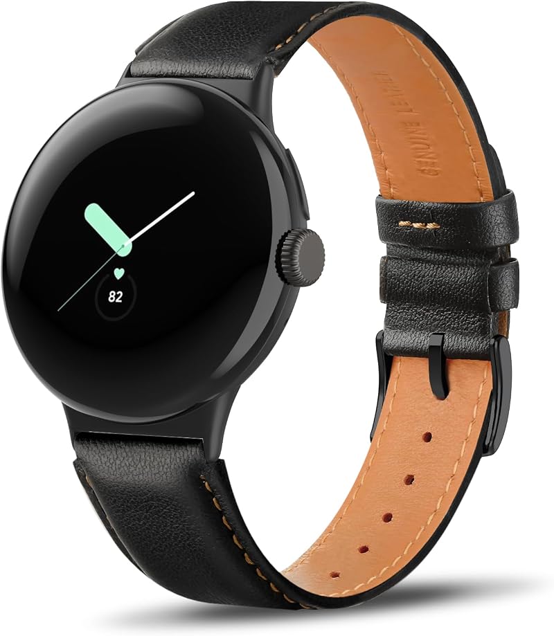 Tuocal Leather Strap for Google Pixel Watch 2 & Pixel Watch Adjustable Men Women