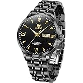 OLEVS Automatic Mens Watches Self Winding Mechanical Business Luxury Dress Wrist Watch Stainless Steel Waterproof Luminous Day Date