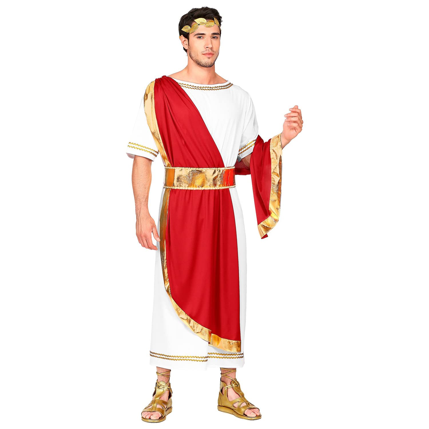 Widmann 09110 Roman Emperor Costume, red/White, XXL
