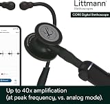 3M Littmann CORE Digital Stethoscope, Black, 69 cm, Model 8490 view 3