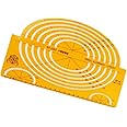 Utoolmart Geometric Drawings Templates Plastic Measuring Template Rulers Clear Drafting Templates Large Isometric Ruler Student Measuring Tool Large Circle Stencils for Painting