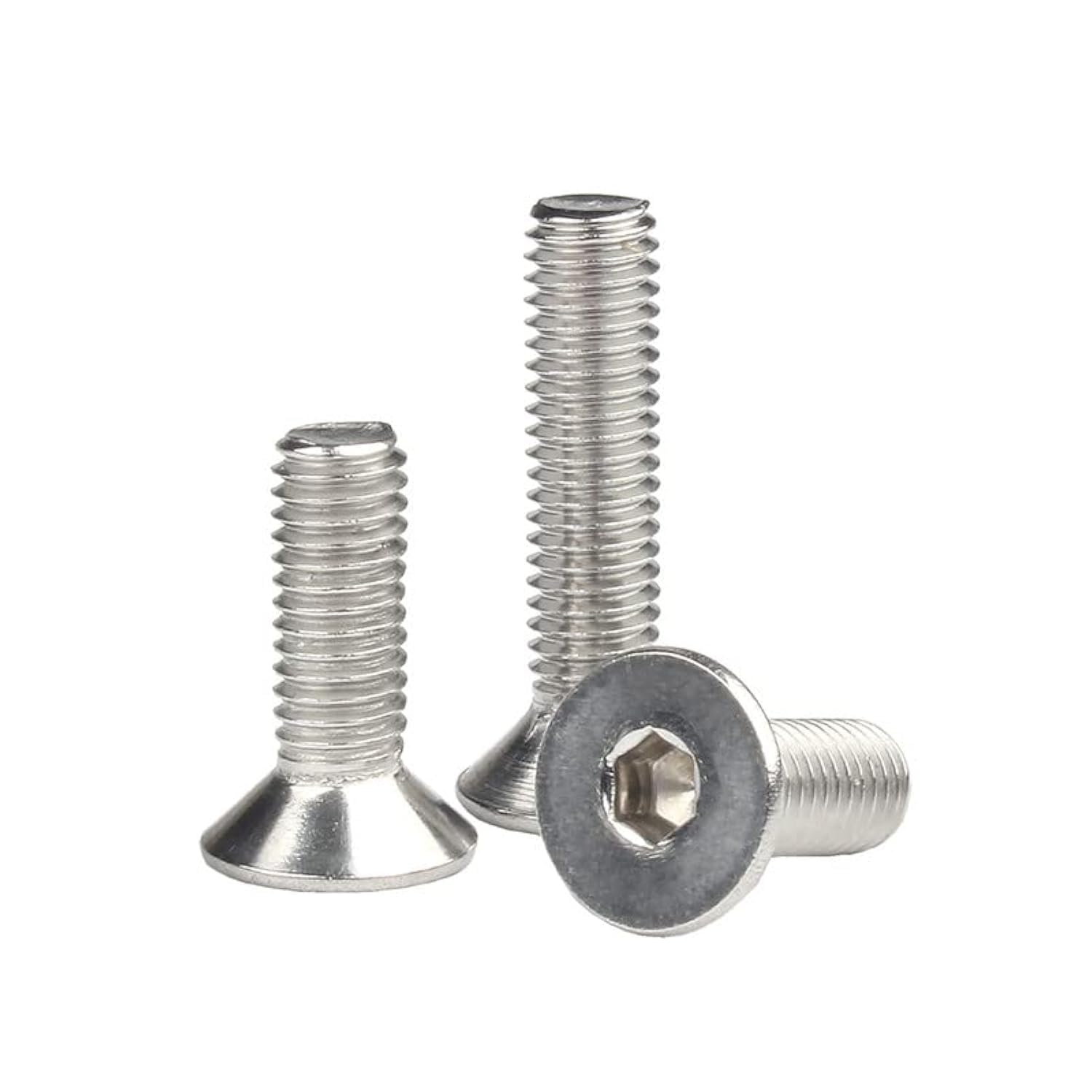 ORANXIN M5 x 45mm 50 Pcs Countersunk Bolts 304 Stainless Steel Hex Socket Cap Screw Flat Head Allen Bolts Machine Screws Fasteners