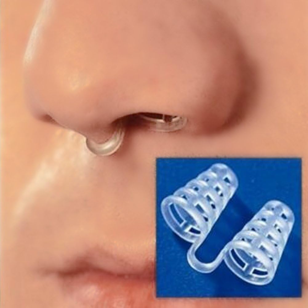 Anti Snoring Breathe Easy Sleep Aid Nasal Strips Nasal Dilators Device Nose Clip Snore Reducing Breathing Aids (Clear)