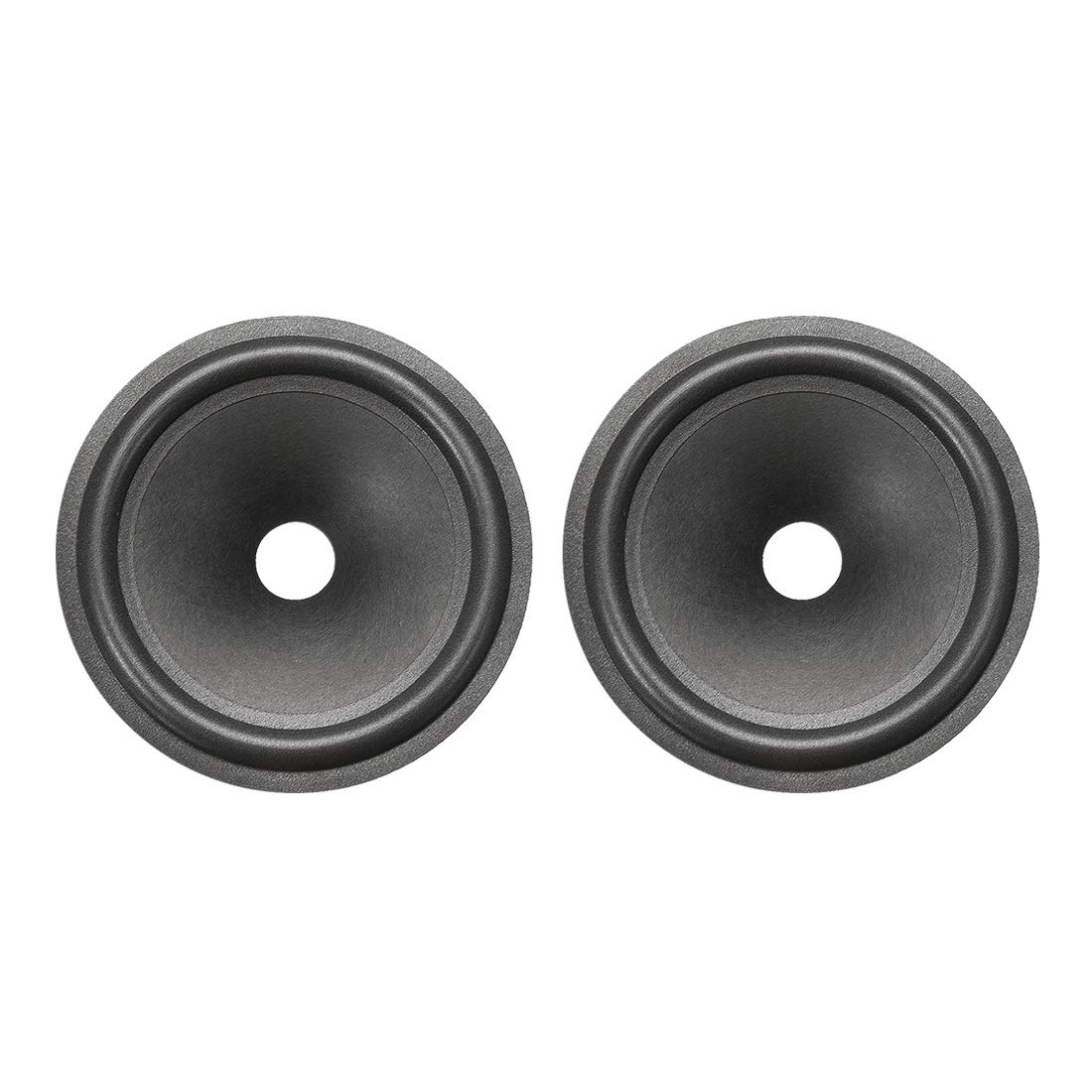 uxcell 6.5" Paper Speaker Cone Subwoofer Cones Drum Paper 1" Voice Coil Diameter with Foam Surround Dark Grey 2 Pcs