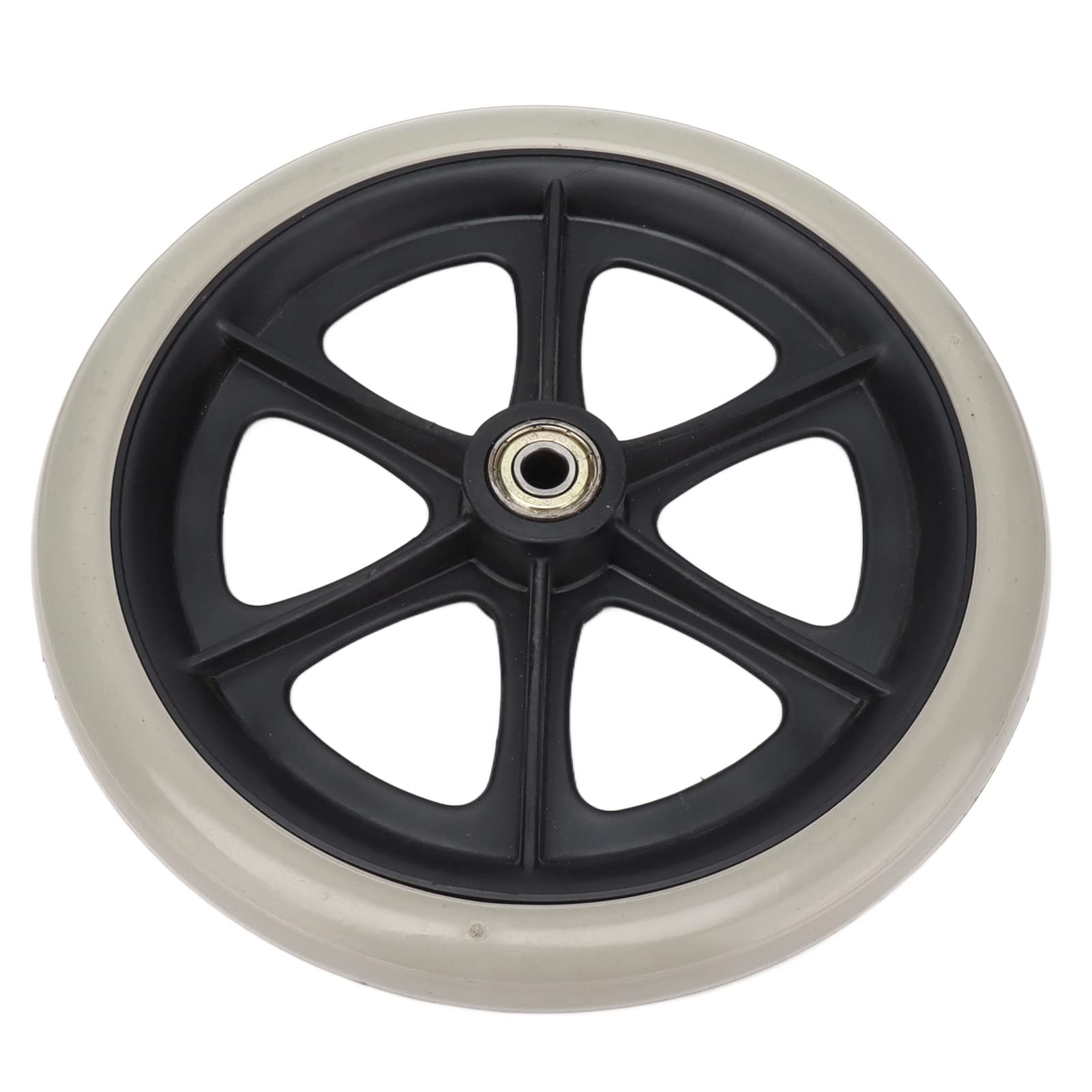Walker Wheels, Front Wheelchair Wheel Replacement Parts 8 inch PU Walker Caster Skidproof with Ball Bearing Grey, for Walker, Rollator