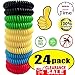 24 Pack Mosquito Bracelet,100% Natural Non-Toxic Bug Bracelet 350Hrs of Protection - for Kids,Women,Men