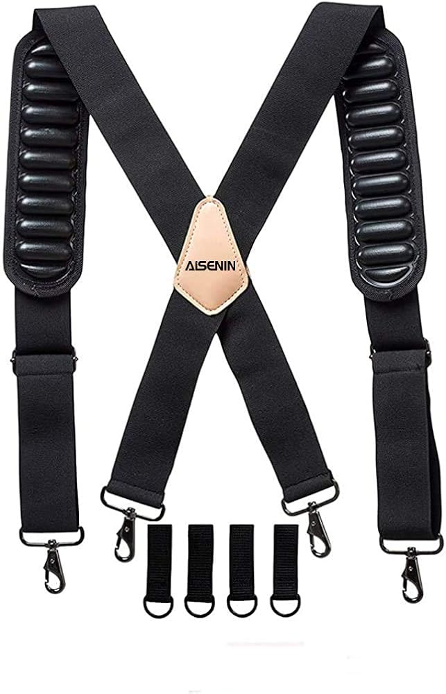 Tool Belt Suspenders for Men Heavy Duty with 4 Suspender