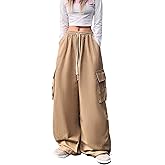 Women's Pants Y2k Cargo Gothic Baggy High Waisted Trousers Harajuku Streetwear Parachute Pants for Men