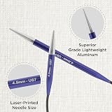 KnitPro Zing Fixed Circular Needles 10 inch 4.50mm Asymmetrical view 2
