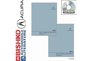BISHKO AUTOMOTIVE LITERATURE 2010 2011 2012 Acura MDX Shop Service Repair Manual CD Engine Drivetrain Wiring