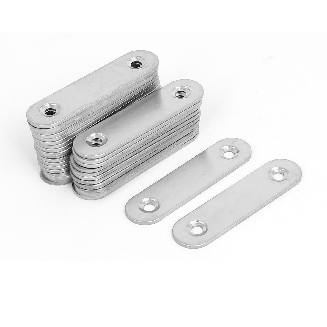 Sourcingmap 60mmx16mmx2mm Stainless Steel Straight Joining Mending Flat Repair Plates 30pcs