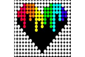 pixel cartoon color and paint numbers drawing for kids