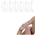RonJea 6Pcs Clear Oval Finger Splints, Trigger Finger Splint for Trigger/Mallet/Arthritis/Straightening, Finger Brace Support, Pack of 1 Size (#7)