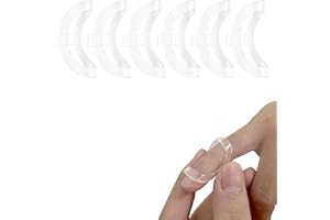 RonJea 6Pcs Clear Oval Finger Splints, Trigger Finger Splint for Trigger/Mallet/Arthritis/Straightening, Finger Brace Support, Pack of 1 Size (#8)