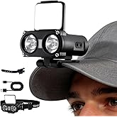 WARSUN MD9 Cap Light & Headlamp – Rechargeable 800 Lumens LED with COB, Motion Sensor, 5 Modes, Hat Clip & Bike Strap Mount, for Camping, Hiking, Repairs