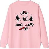 KamdFoen Valentines Sweatshirt for Women Cute Graphic Long Sleeve Fitted Crewneck Pullover Tops Couples Outfits