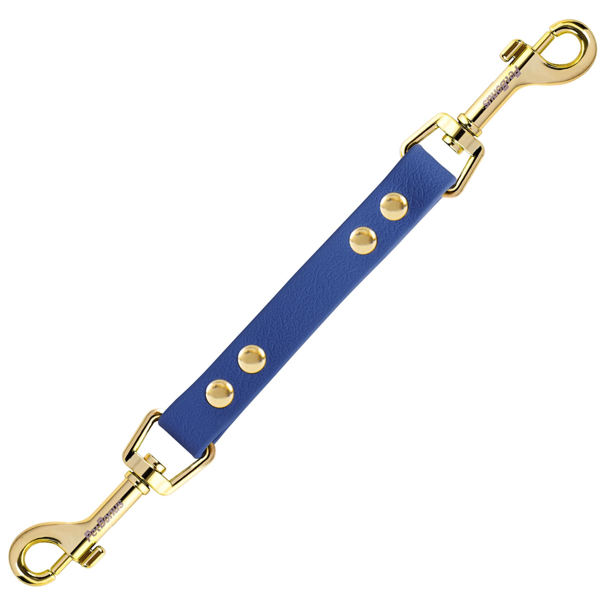 PetBonus Dog Collar Safety Clip, Waterproof Backup Safety Strap for Dog Harness to Prong Collar, Odor Proof Double Ended Clasp Leash Connector for Training Walking (Blue) — image 1