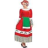 fun shack Mrs Claus Costume Adult Women, Mrs Claus Costumes For Women, Womens Christmas Costume