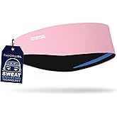 Hydra2 Headbands for Maximum Sweat Diversion | Lightweight and Breathable Headband Design for Athletes, Running, Gym, and Outdoor Workouts | H2 Flatweave, Midnight Blue Heather