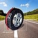 4 Pcs Tire Tote FLR 80cm/31in Diameter Foldable Spare Tire Covers Protection Covers Storage Bags Wheel Cover for Car Off Road Truck Black & Red