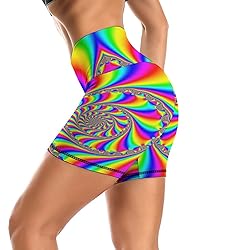 LARSD 80s Retro Biker Shorts Women 90s High Waisted