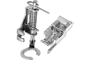 2Pcs Presser Foot Open Toe Free Motion Metal Quilting Darning Presser Foot Embroidery for Brother Singer Babylock Janome Othe