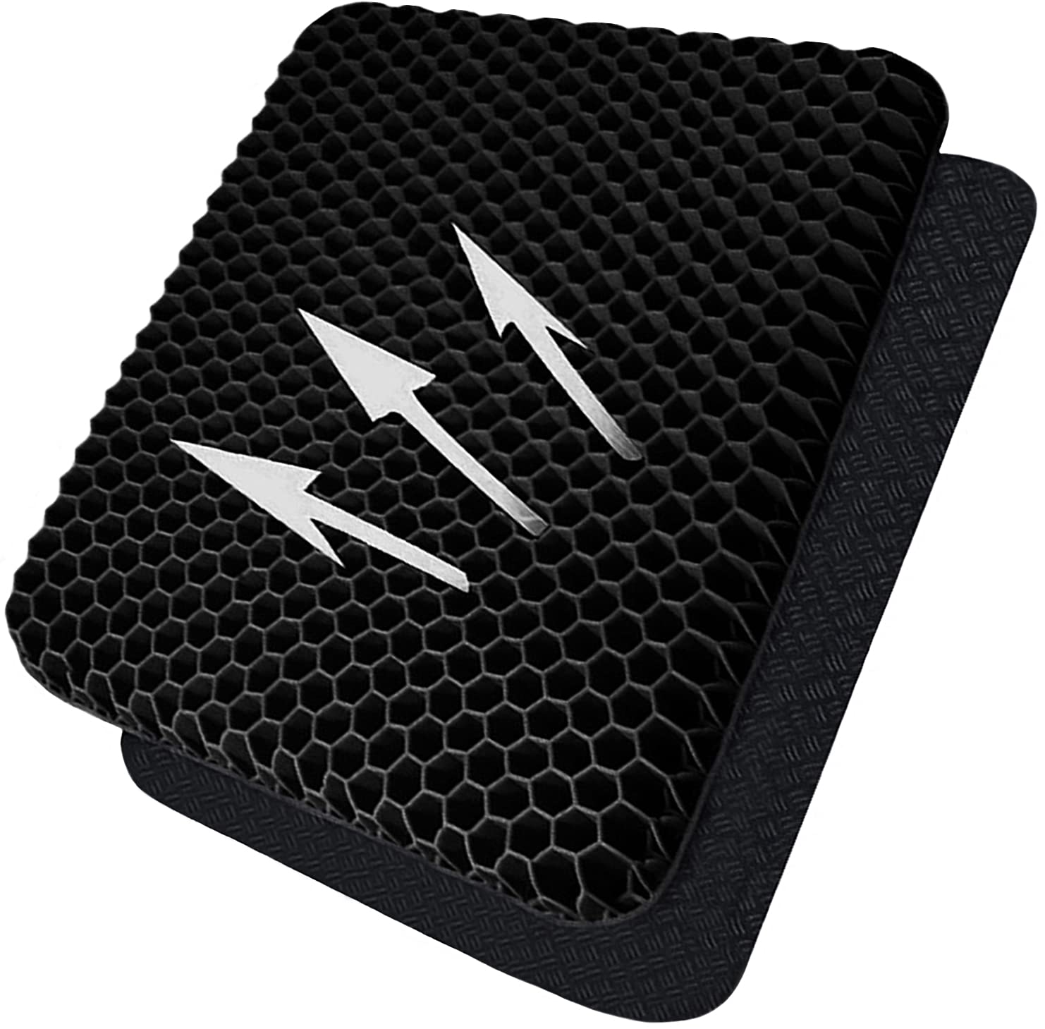 boyue Gel Seat Cushion,Lumbar Support Chair Cushion,with Non-Slip Cover,Suitable for any seats,Such as: Cars, Offices, Wheelchairs,Restaurant seats, etc. (Black)