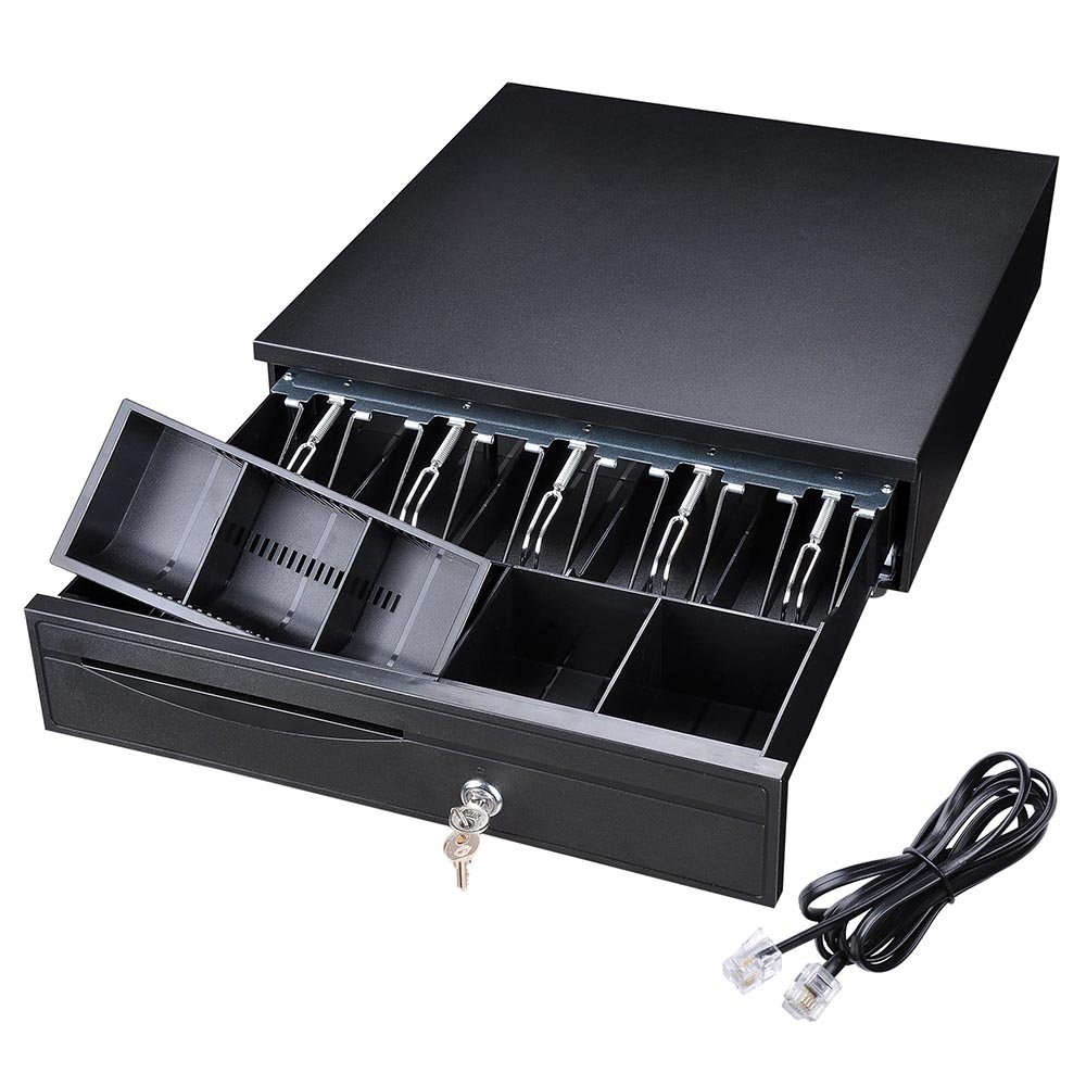 Yescom Cash Registers Drawer Money Safe Storage Box 5 Coin Bill