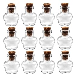 MIGK 24pcs Small Mini Glass Jars Bottles with Cork