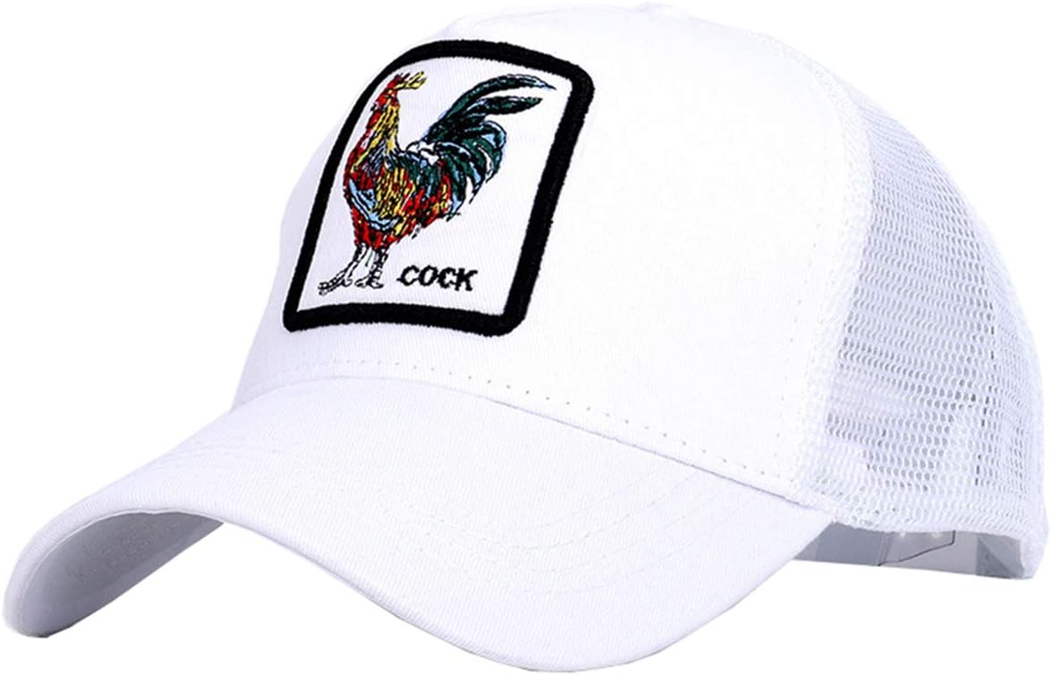 Cock-Trucker Animal Hats Mesh Unisex Embroidered Snapback Adjustable