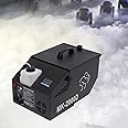 Low-Lying Fog Machine, 1200W 860-1076ft² 110V 5000CFM DMX Wedding Bar DJ Stage Smoke Effect Manual & Wire & Remote Control Modes Ice Fogger w/Remote for Halloween, Wedding Event Special Effects