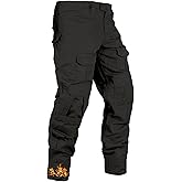 OCANXUE Men's Fleece Lined Tactical Pants Waterproof Hiking Pants Casual Thermal Cargo Pants Winter Insulated Work Pants