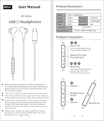 USB C Headphone for Samsung S23 FE S22 S21 S20 A53