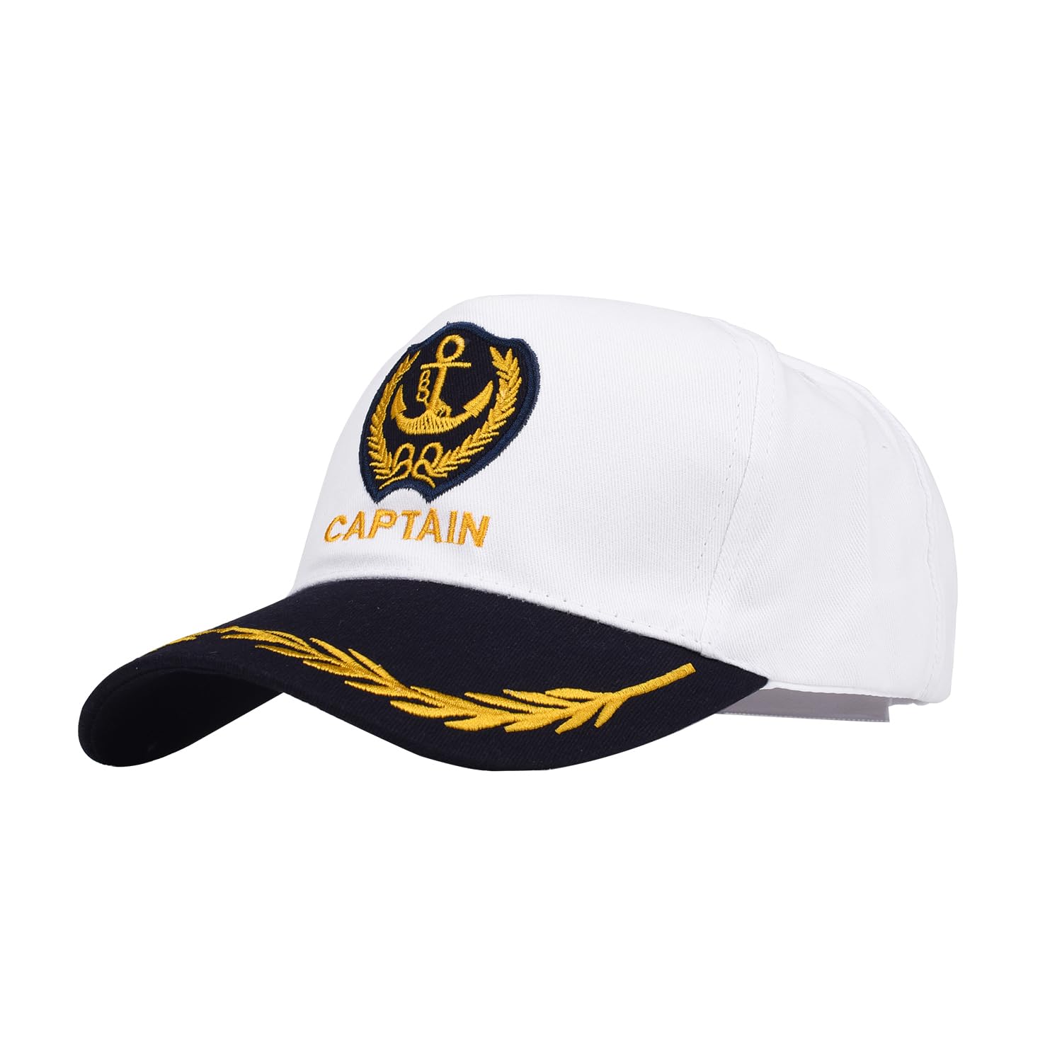 HIXNUG Captain Baseball Cap Sailor Hat Sea Cap Boat Baseball Hat Halloween Costume Accessory for Men Women White