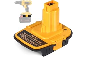 FYBEMAX DM18D Battery Adapter for Dewalt 18V Tools, Replace DCA1820 for DeWalt 20V & for Milwaukee M18 Lithium Battery to for DeWalt 18V NiCad & NiMh Battery Tools, with USB Port (1 Pack)