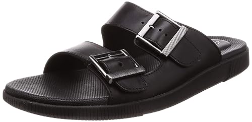 Men's Vine Cedar Black Leather Sandals