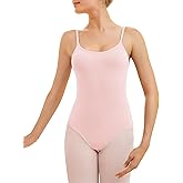 Stelle Women's Short Sleeve Leotard for Ballet Dance Costumes Scoop Neck Sleeveless Double Lined Bodysuit