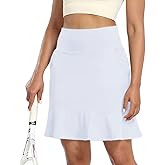 Women's Golf Skirts High Waisted Summer Athletic Tennis Skirt with Shorts Knee Length Skater Running Casual Skort