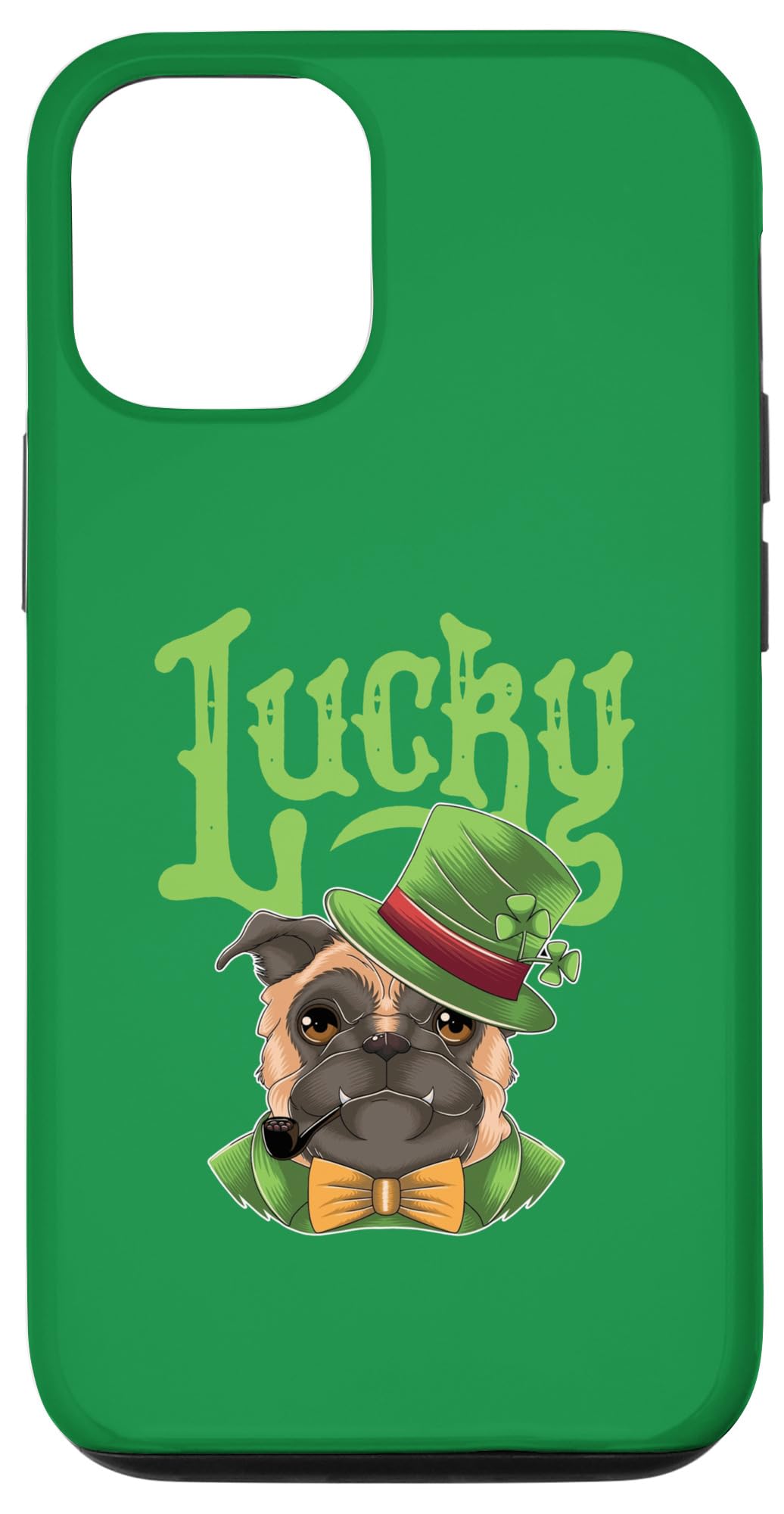 iPhone 13 Pug Dog Lucky Shamrock St. Patrick's Day Saint Paddy's Irish Case